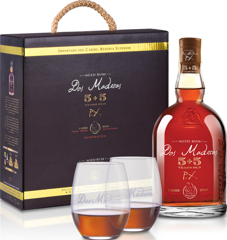 Dos Maderas 5+5YO 40% 0,7l + 2 skleničky - promo